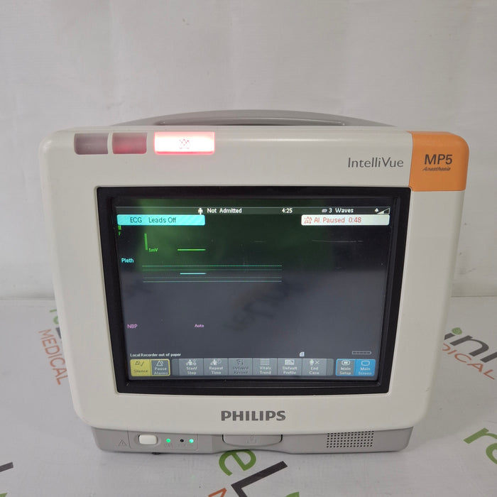 Philips IntelliVue MP5 Anesthesia SpO2, ECG, NIBP, IBP, Temp Patient Monitor