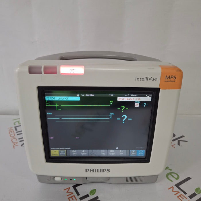 Philips IntelliVue MP5 Anesthesia SpO2, ECG, NIBP, IBP, Temp Patient Monitor