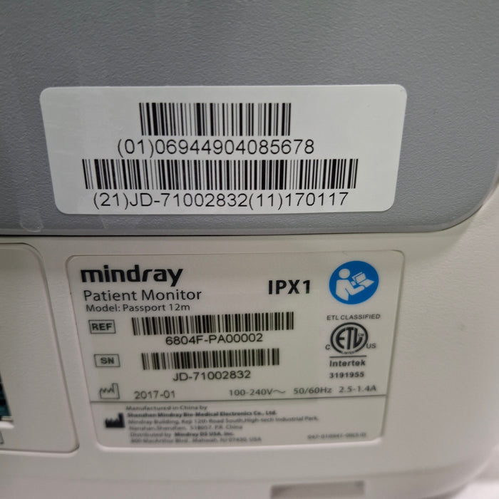 Mindray Passport 12m Patient Monitor