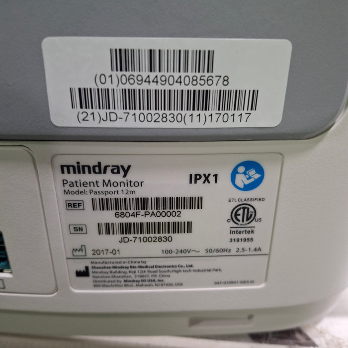 Mindray Passport 12m Patient Monitor