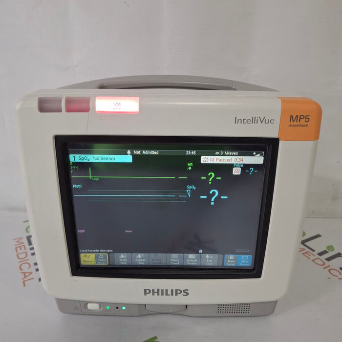 Philips IntelliVue MP5 Anesthesia SpO2, ECG, NIBP, IBP, Temp Patient Monitor