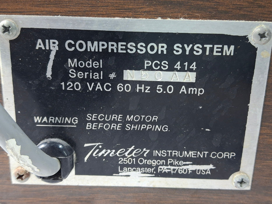 Timeter Instrument Corporation PCS 414 Air Compressor