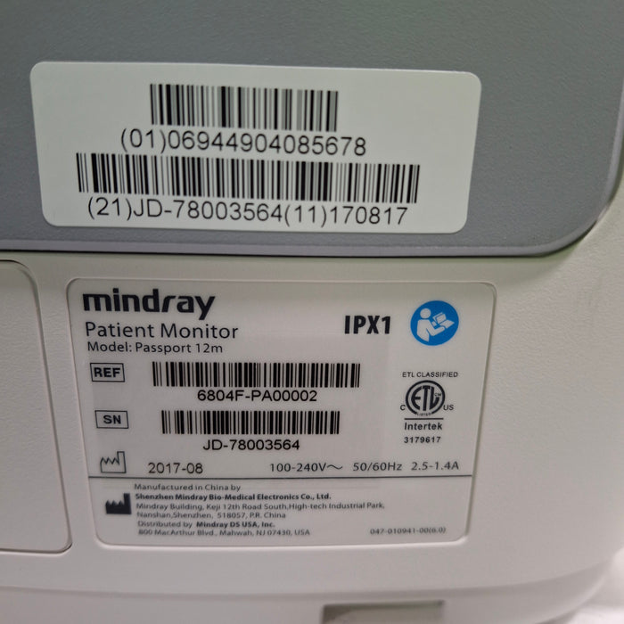 Mindray Passport 12m Patient Monitor