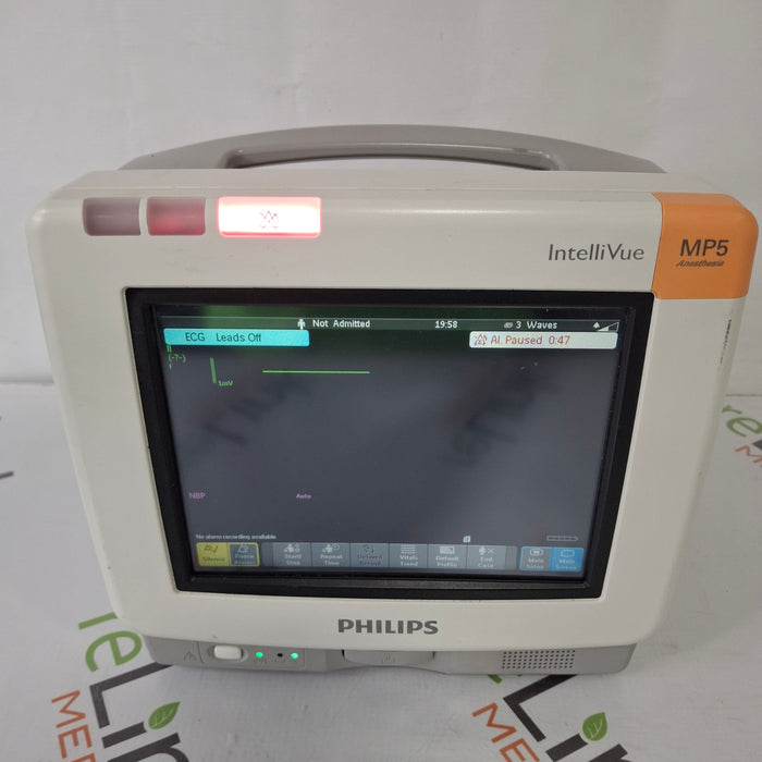 Philips IntelliVue MP5 Anesthesia SpO2, ECG, NIBP, IBP, Temp Patient Monitor