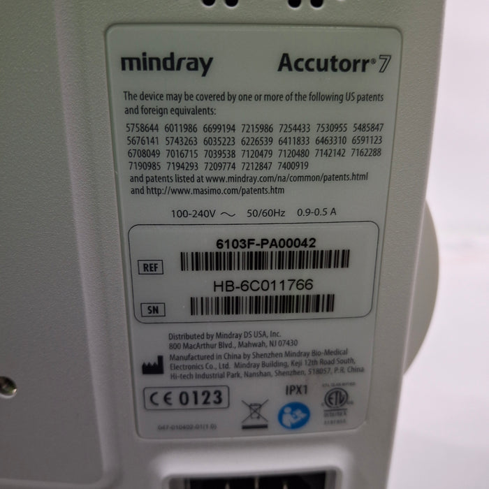 Mindray Accutorr 7 Vital Signs Monitor