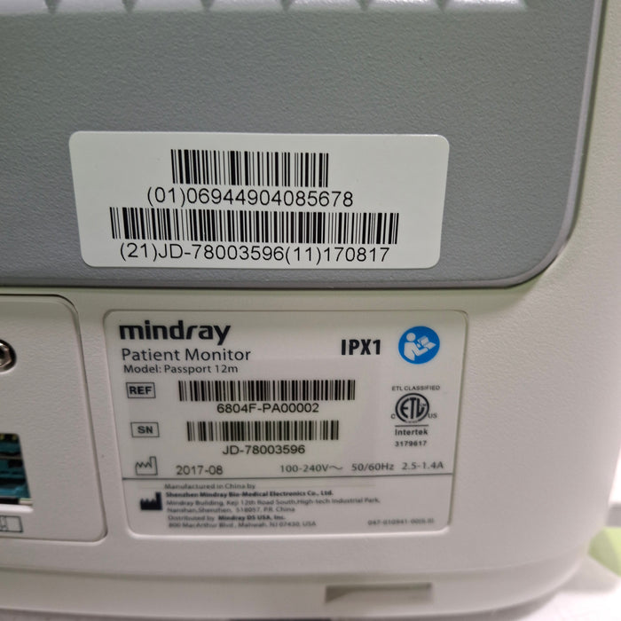 Mindray Passport 12m Patient Monitor