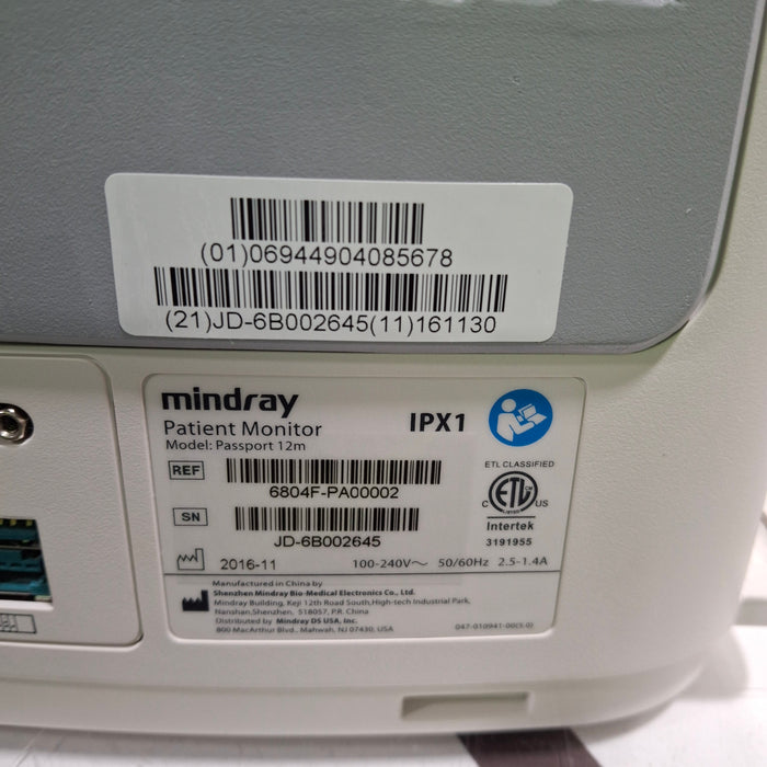 Mindray Passport 12m Patient Monitor