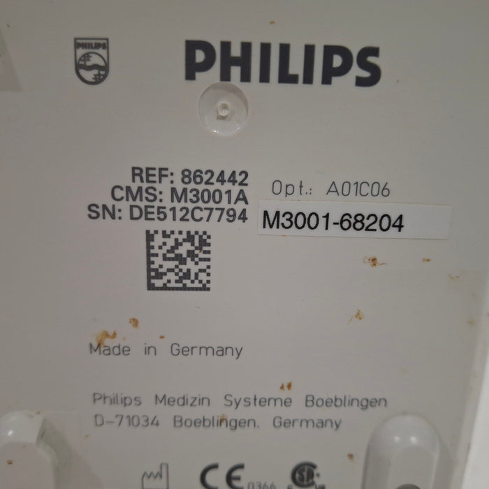 Philips M3001A-A01C06 Fast SpO2, NIBP, ECG, Temp, IBP MMS Module