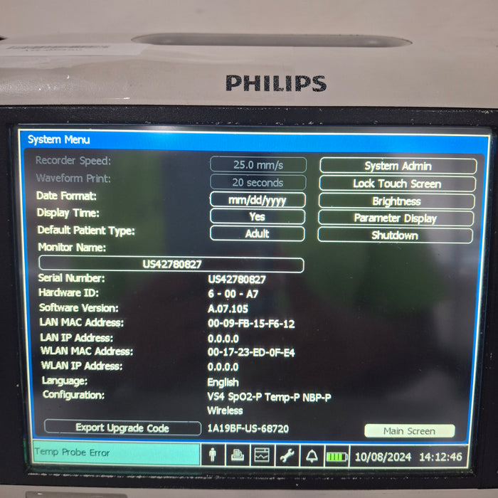 Philips SureSigns VS4 Vital Signs Monitor