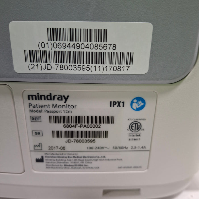 Mindray Passport 12m Patient Monitor