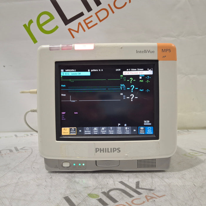 Philips Intellivue MP5 - ECG, Fast SpO2, NIBP, Press, Temp Patient Monitor