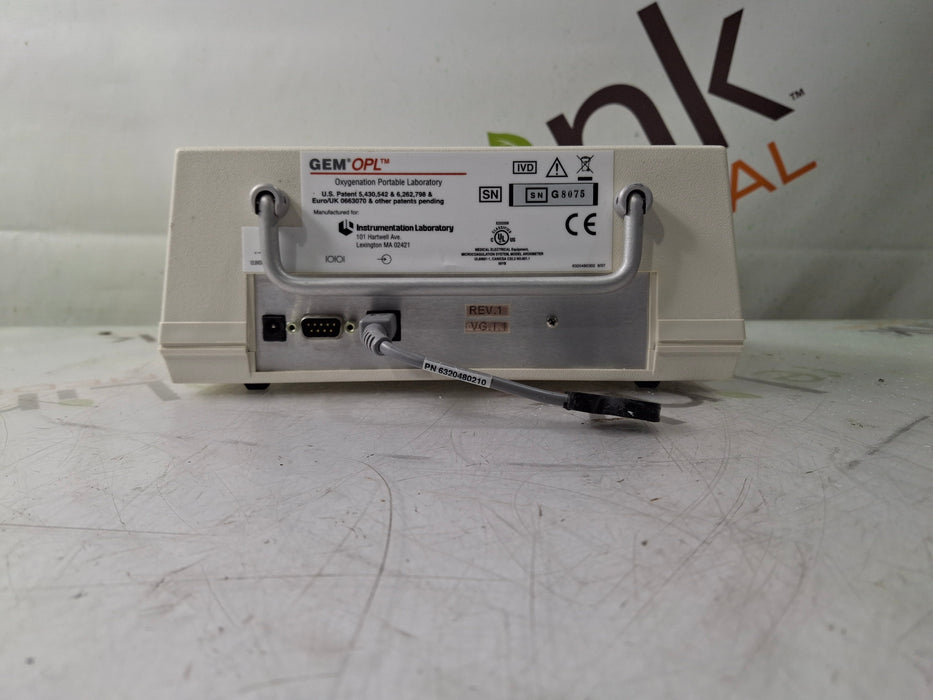 Instrumentation Laboratory Company GEM OPL Oxygenation Portable Laboratory