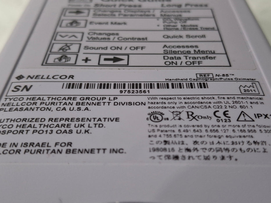 Nellcor N-85 Pulse Oximeter