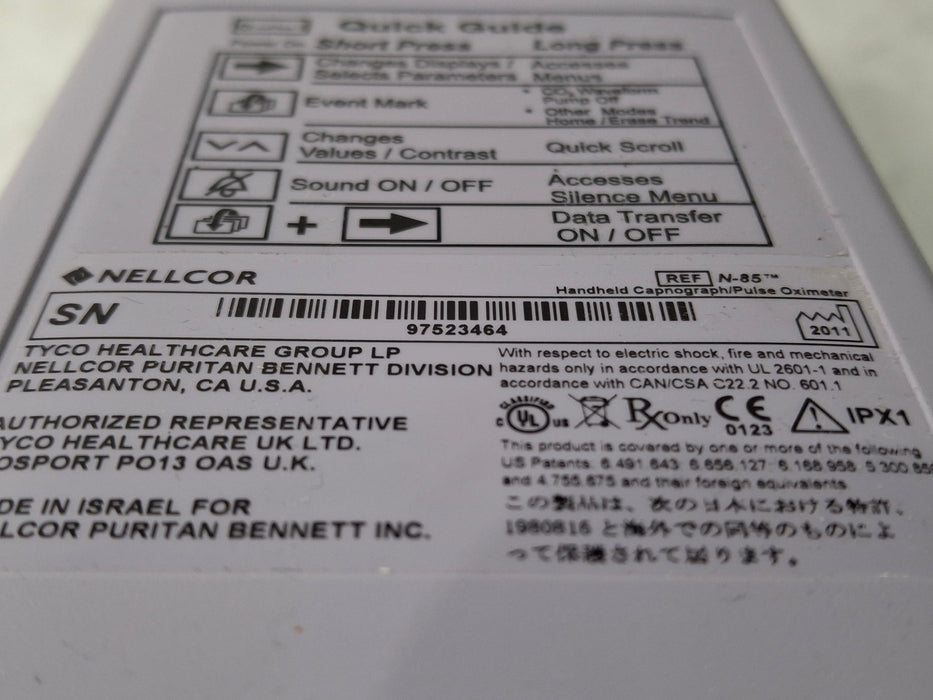Nellcor N-85 Pulse Oximeter