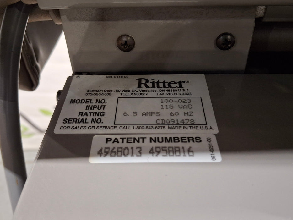 Ritter 100 Exam Table