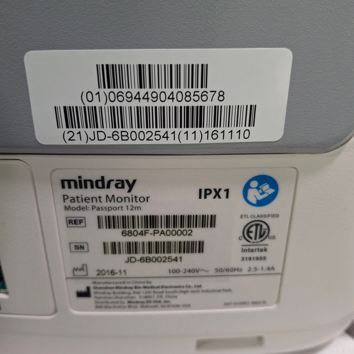 Mindray Passport 12m Patient Monitor