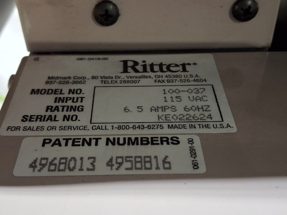 Ritter 100 Exam Table