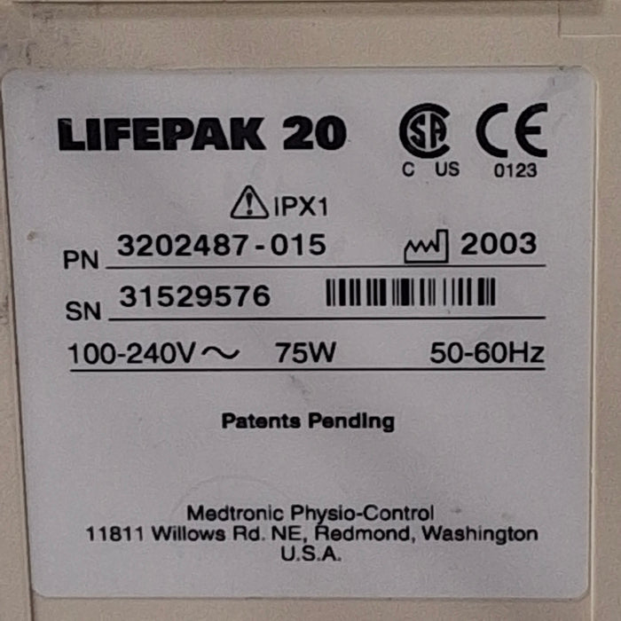 Physio-Control LifePak 20 Defib