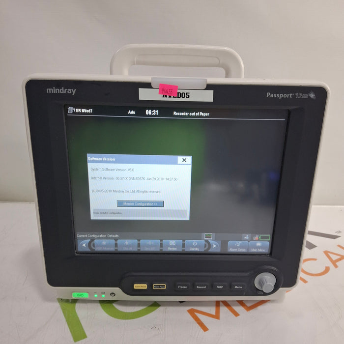 Mindray Passport 12M Patient Monitor