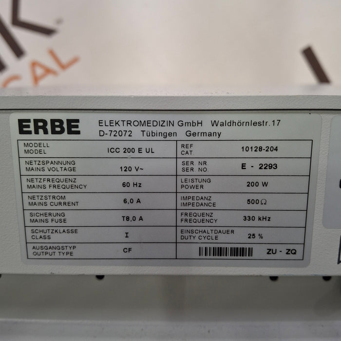 Erbe ICC 200 Electrosurgical Unit