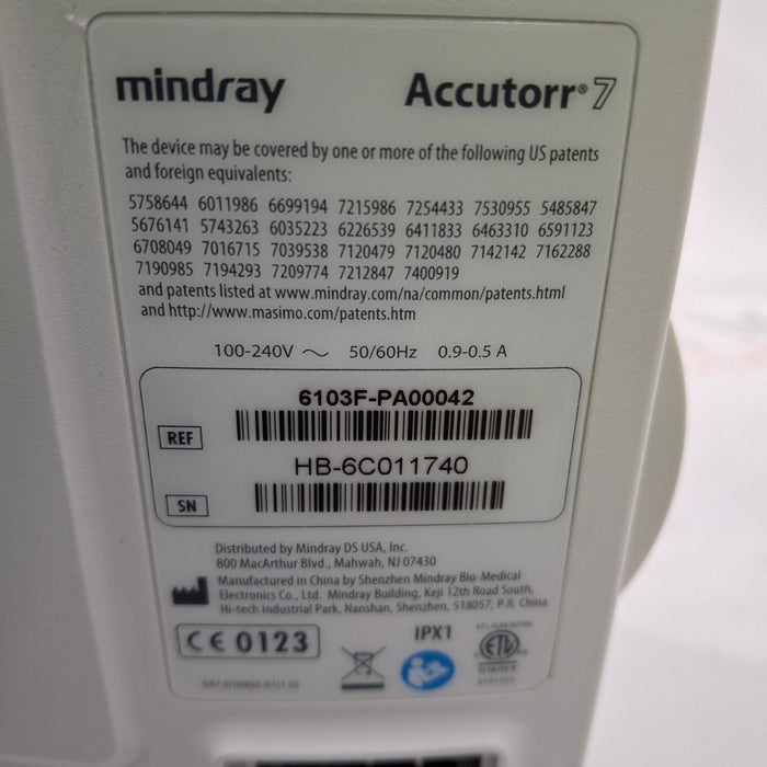 Mindray Accutorr 7 Vital Signs Monitor