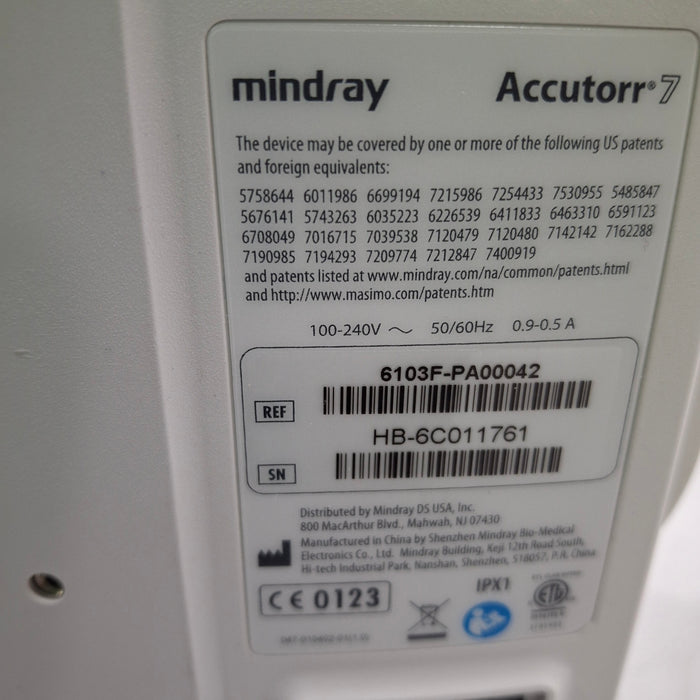 Mindray Accutorr 7 Vital Signs Monitor