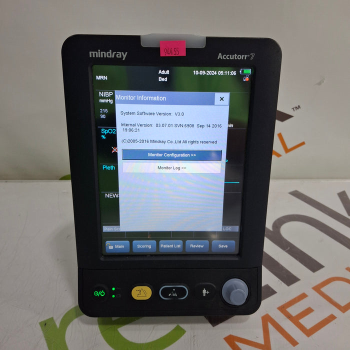 Mindray Accutorr 7 Vital Signs Monitor