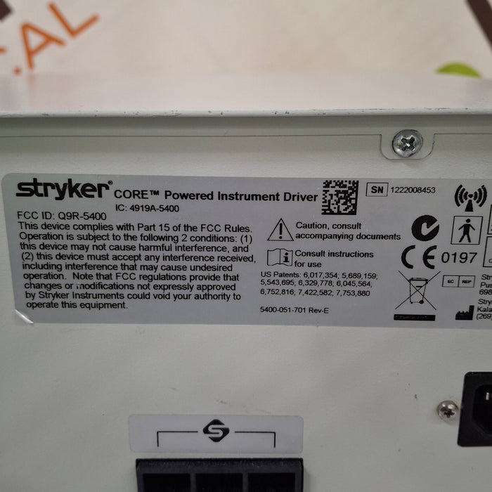 Stryker 5400-050 Core Powered Instrument Driver