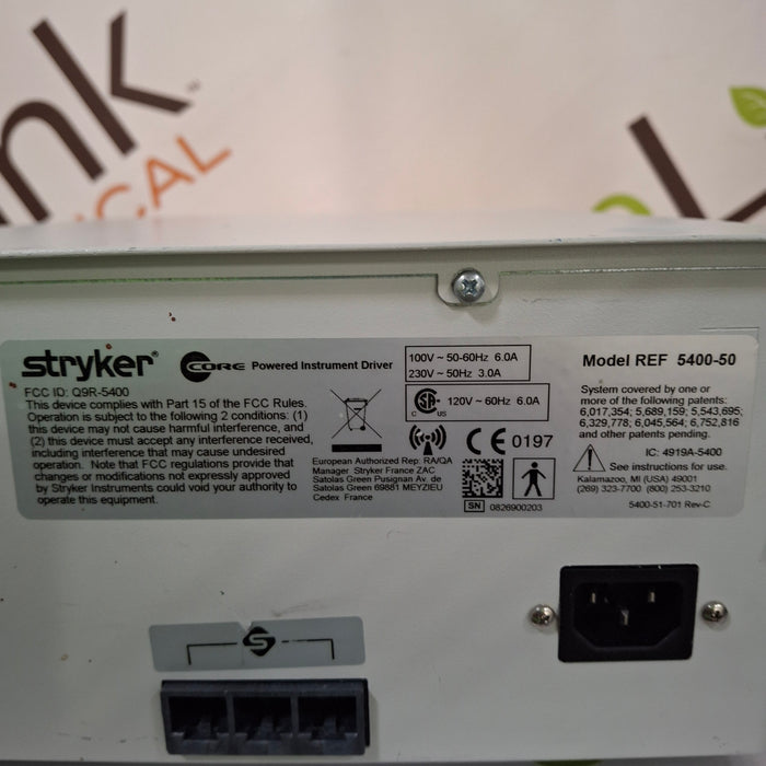 Stryker 5400-050 Core Powered Instrument Driver