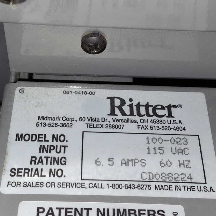 Ritter 100 Exam Table