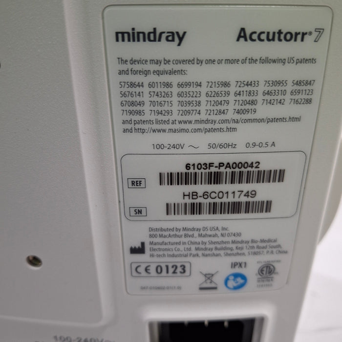 Mindray Accutorr 7 Vital Signs Monitor