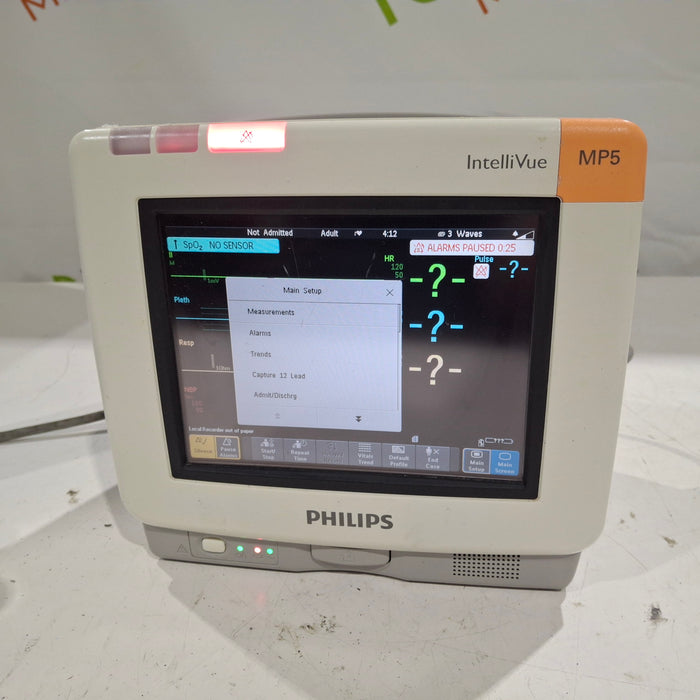 Philips Intellivue MP5 - ECG, Fast SpO2, NIBP Patient Monitor