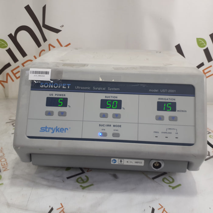 Stryker SonoPet Omni UST-2001 Ultrasonic Surgical System