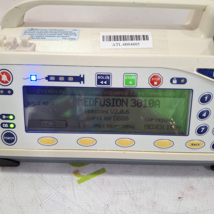 Smiths Medical Medfusion 3010a Syringe Infusion Pump