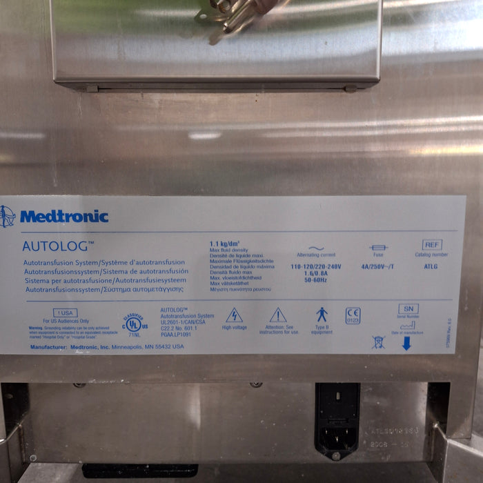 Medtronic AutoLog Autotransfusion System