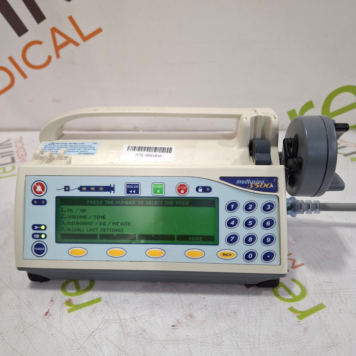 Smiths Medical Medfusion 3500 Syringe Infusion Pump