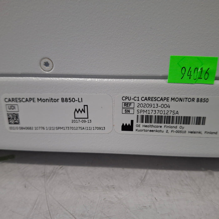 GE Healthcare Carescape B850 CPU Assy