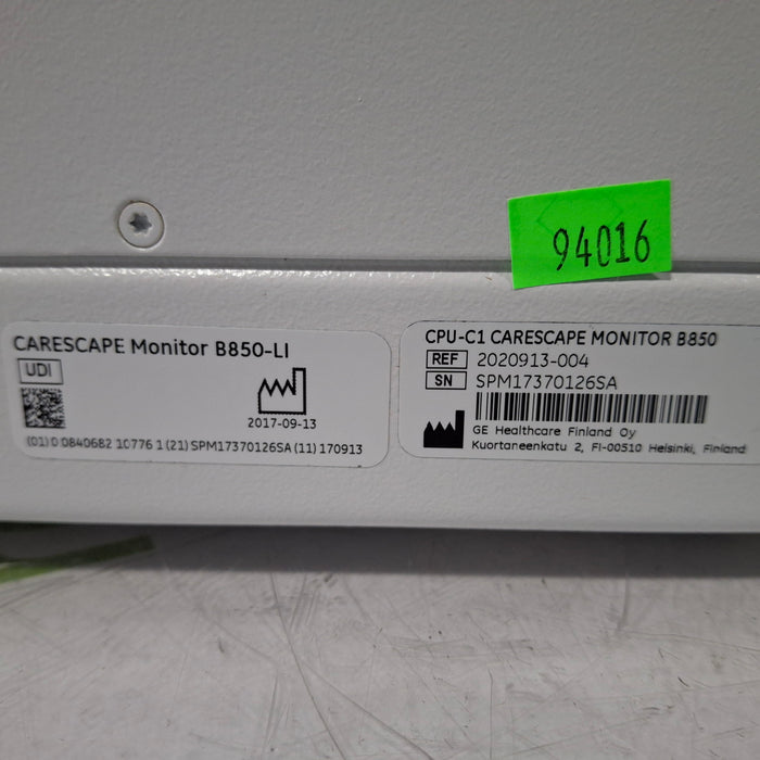 GE Healthcare Carescape B850 CPU Assy