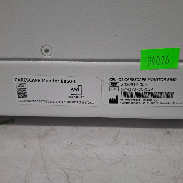 GE Healthcare Carescape B850 CPU Assy