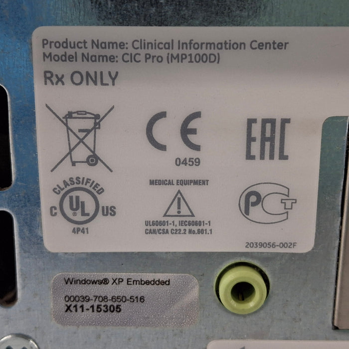 GE Healthcare GE Healthcare MP100D CIC Pro Carescape Central Station Patient Monitors reLink Medical