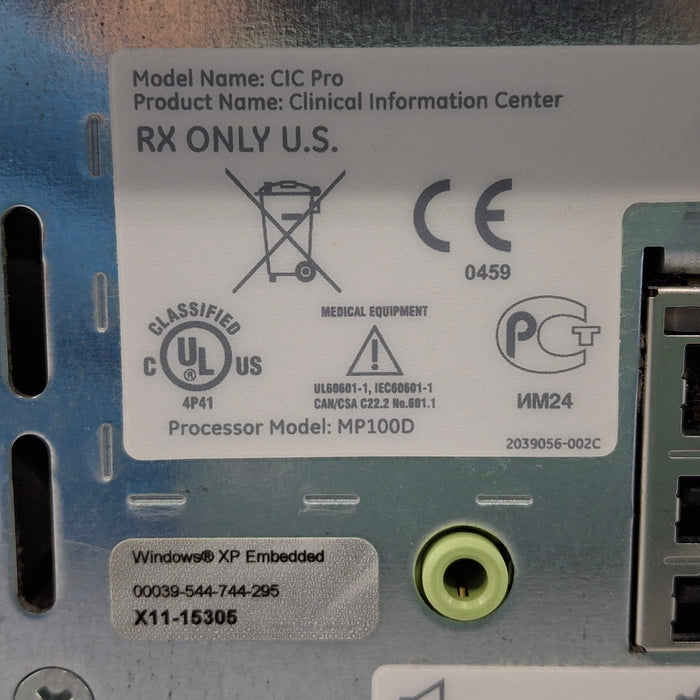 GE Healthcare GE Healthcare MP100D CIC Pro Carescape Central Station Patient Monitors reLink Medical