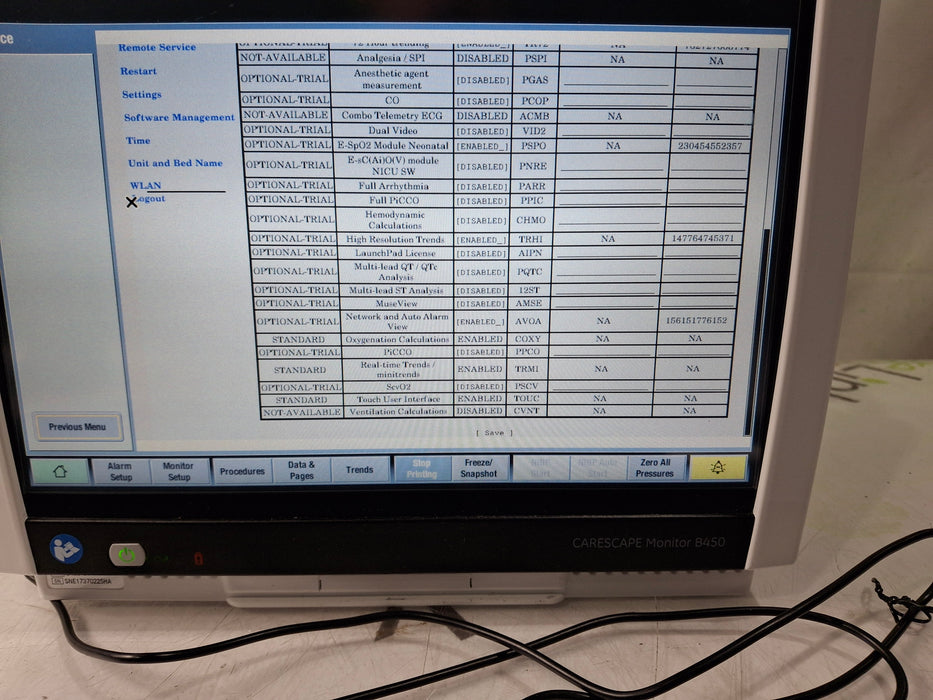 GE Healthcare Carescape B450 Patient Monitor