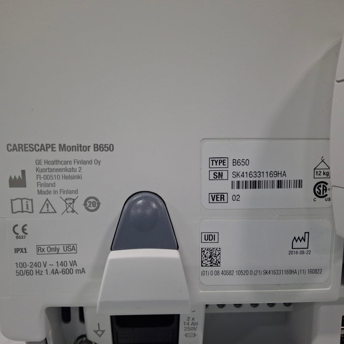 GE Healthcare GE Healthcare Carescape B650 Patient Monitor Patient Monitors reLink Medical