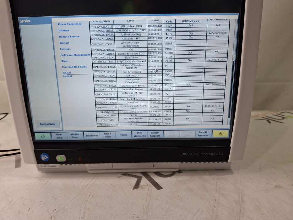 GE Healthcare Carescape B450 Patient Monitor