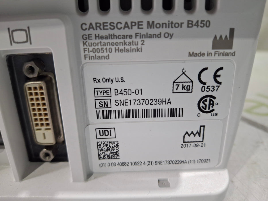 GE Healthcare Carescape B450 Patient Monitor