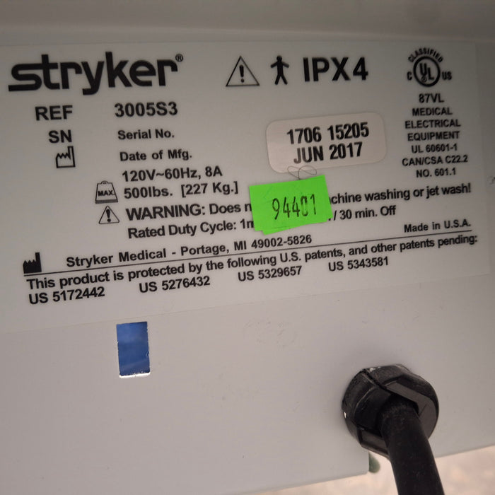 Stryker Secure III 3005 Hospital Bed