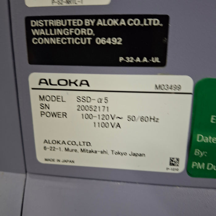 Aloka Prosound Alpha 5 Ultrasound