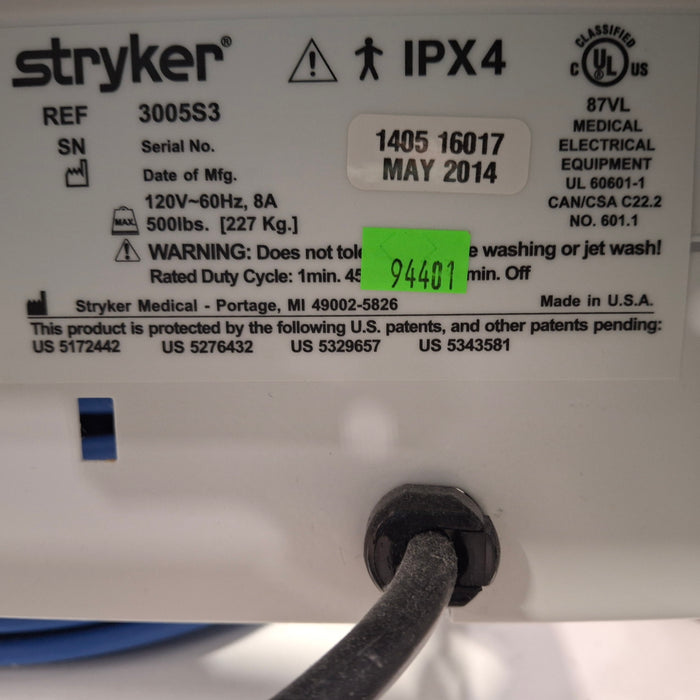 Stryker Secure III 3005 Hospital Bed