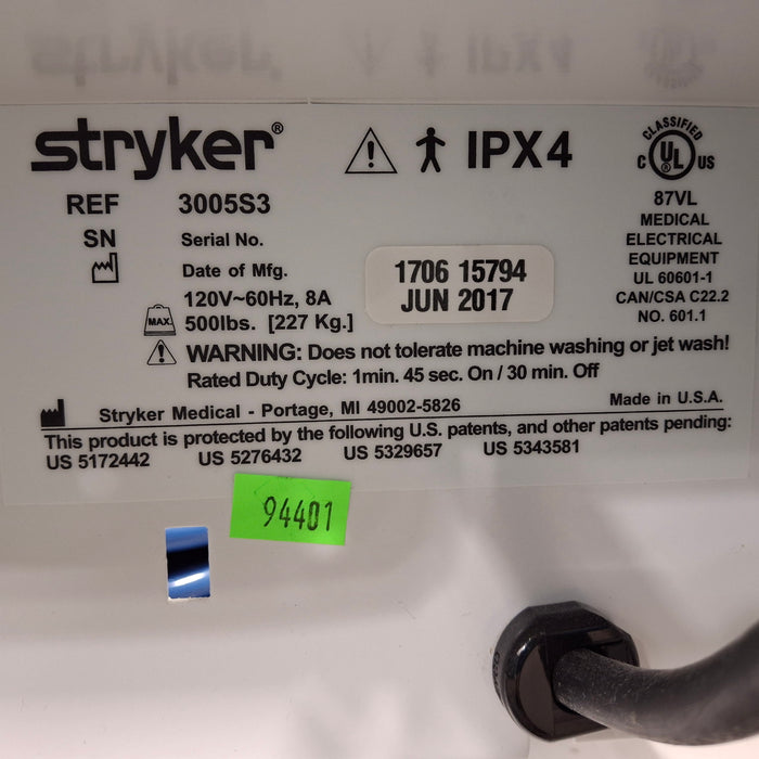 Stryker Secure III 3005 Hospital Bed