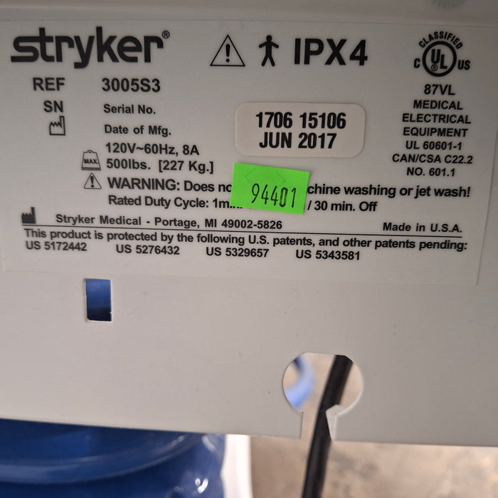 Stryker Secure III 3005 Hospital Bed